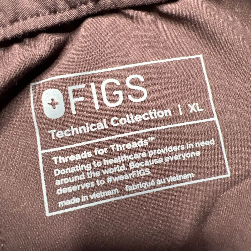 Figs Cairo Cargo Scrub Pants Mens XL Brown Straight Nurse Vet Medical Uniform